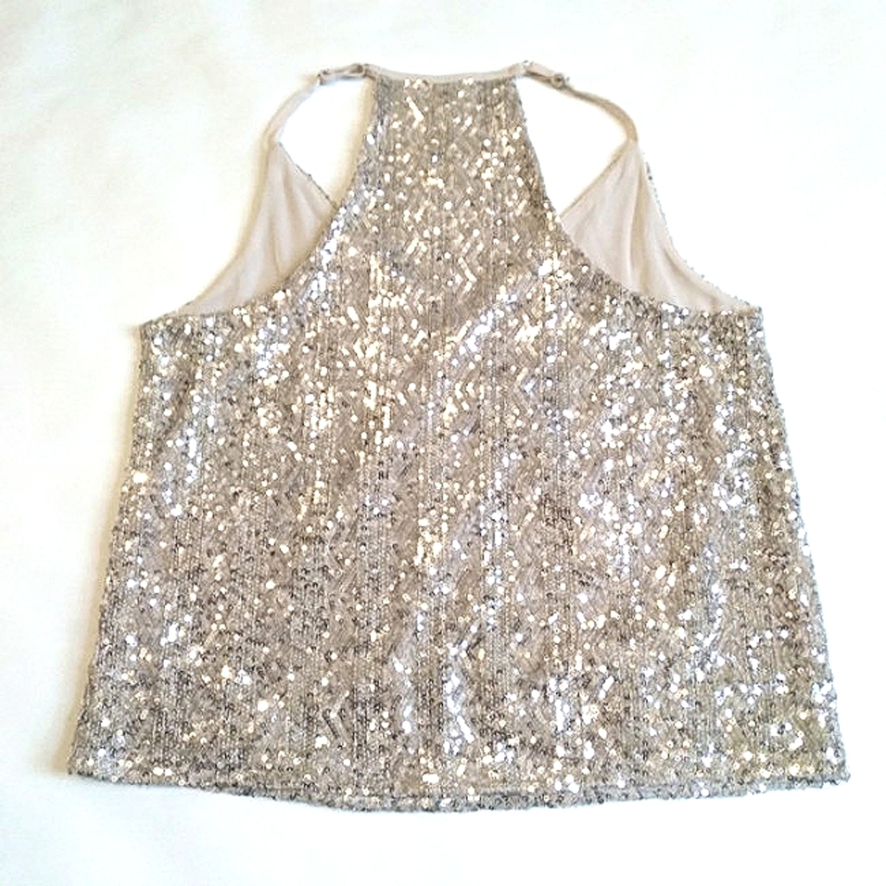 love on a hanger Silver Sequin V-Neck Camisole - Picture 4 of 15